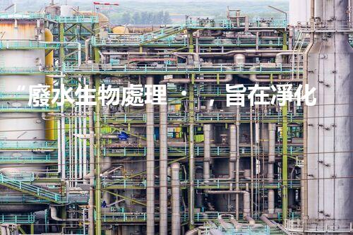 “廢水生物處理，旨在凈化水源，守護(hù)碧水藍(lán)天”